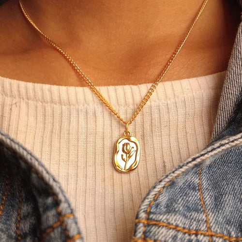 Rose flower Girls Pendant Chain